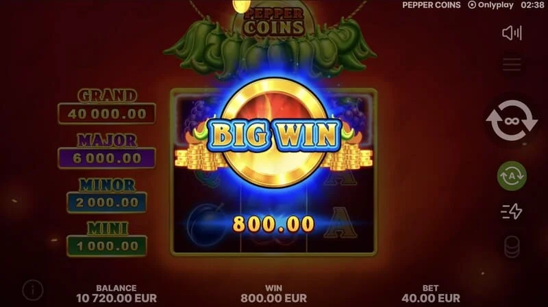 Pepper Coins – velik dobitek na mreži 3x3