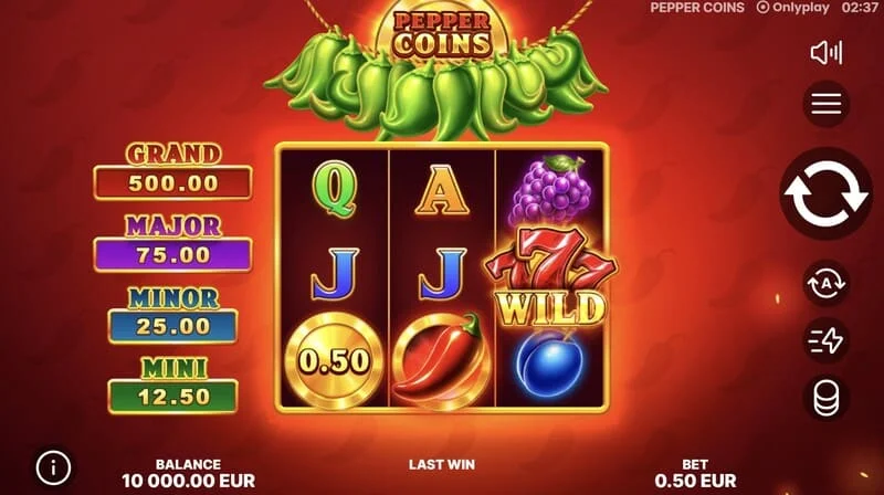Pepper Coins – Wild simbol na kolutih